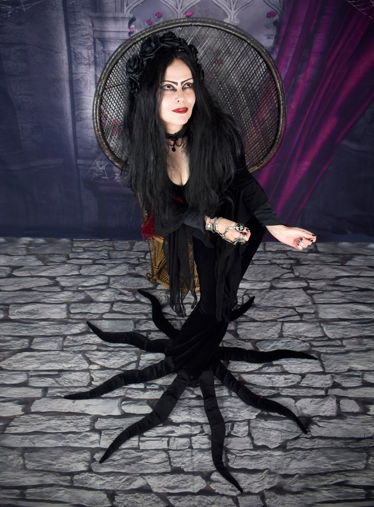 Carolyn Jones Morticia Dress - deluxe Addams Family Cosplay Dress by Moonmaiden Gothic Clothing