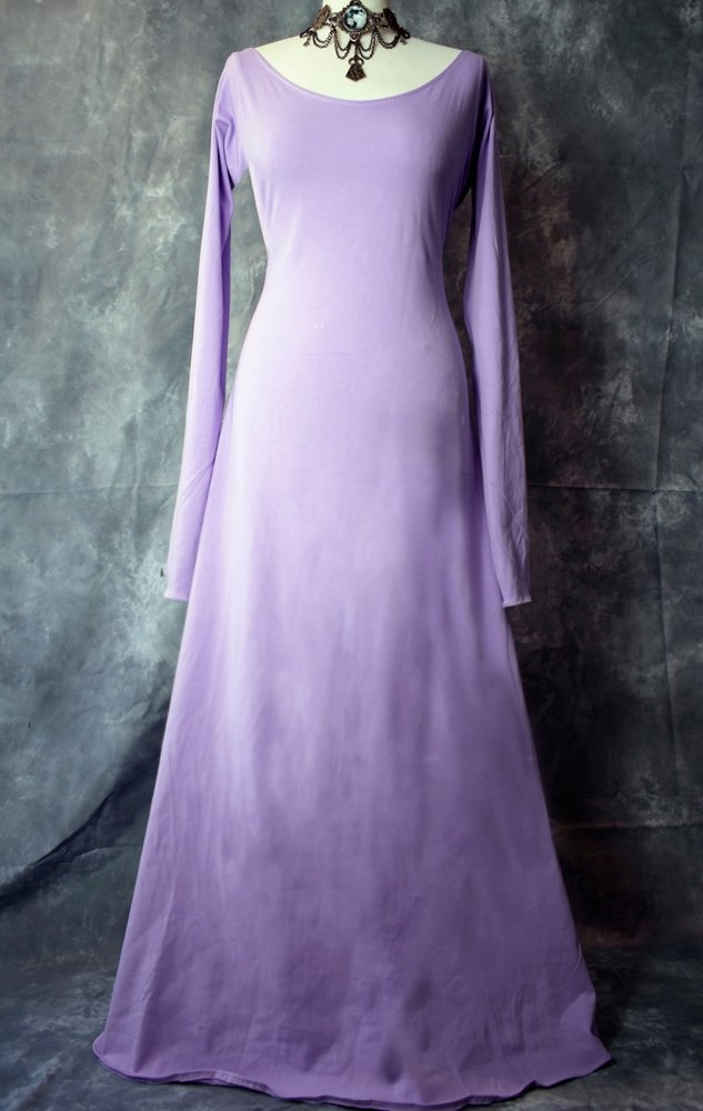 MInerva Witch Dress in Lily Lilac Cotton by Moonmaiden Gothic Clothing