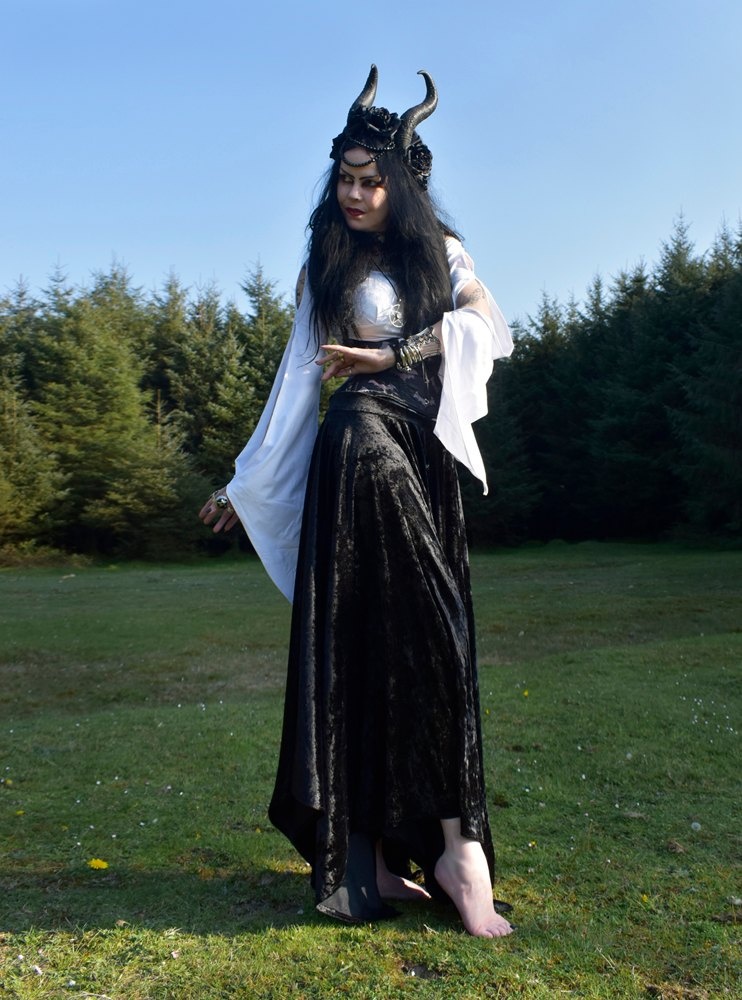 Wings of a Butterfly Top - Cotton Lycra Slit Sleeve Witchy Top by Moonmaiden Gothic Clothing