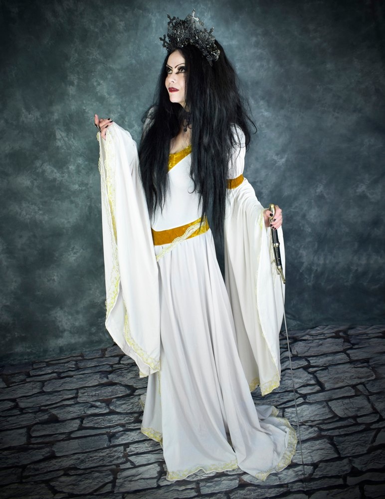 The Wight Enchantress Gown - velvet medieval renaissance dress by Moonmaiden Gothic Clothing
