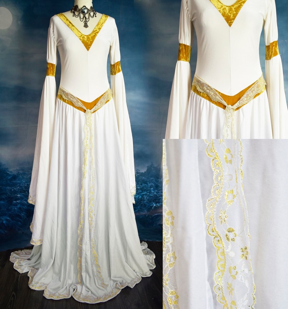 The Wight Enchantress Gown - velvet medieval renaissance dress by Moonmaiden Gothic Clothing