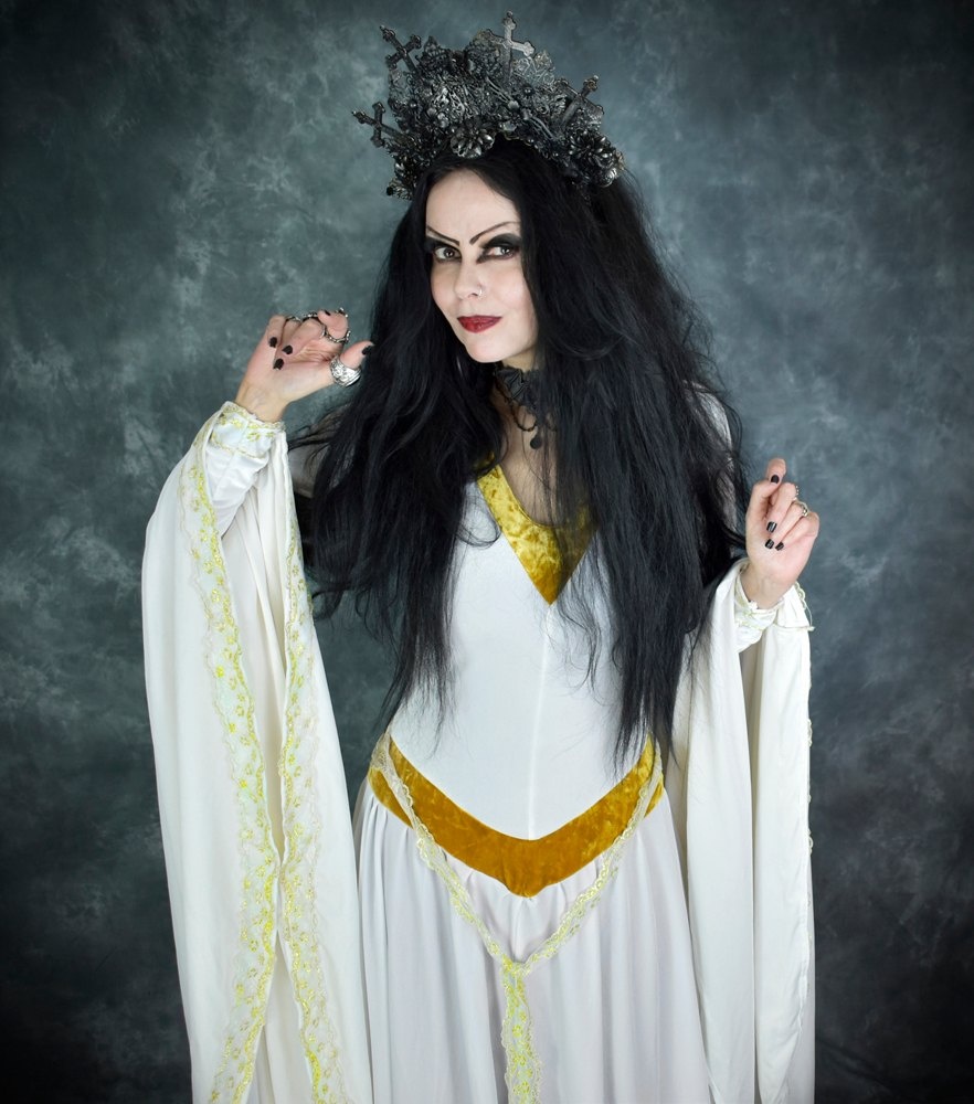 The Wight Enchantress Gown - velvet medieval renaissance dress by Moonmaiden Gothic Clothing