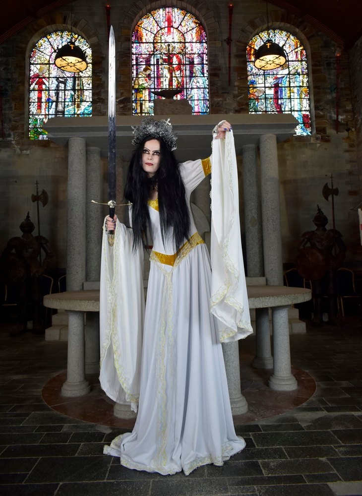 The Wight Enchantress Gown - velvet medieval renaissance dress by Moonmaiden Gothic Clothing