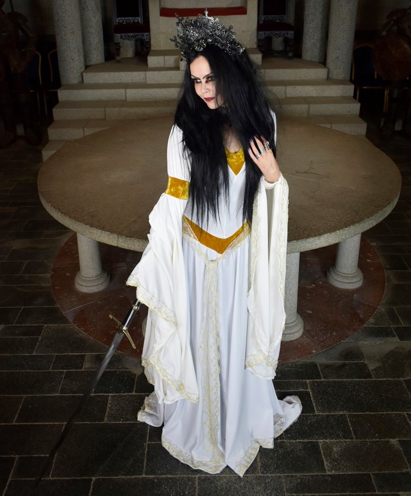 The Wight Enchantress Gown - velvet medieval renaissance dress by Moonmaiden Gothic Clothing