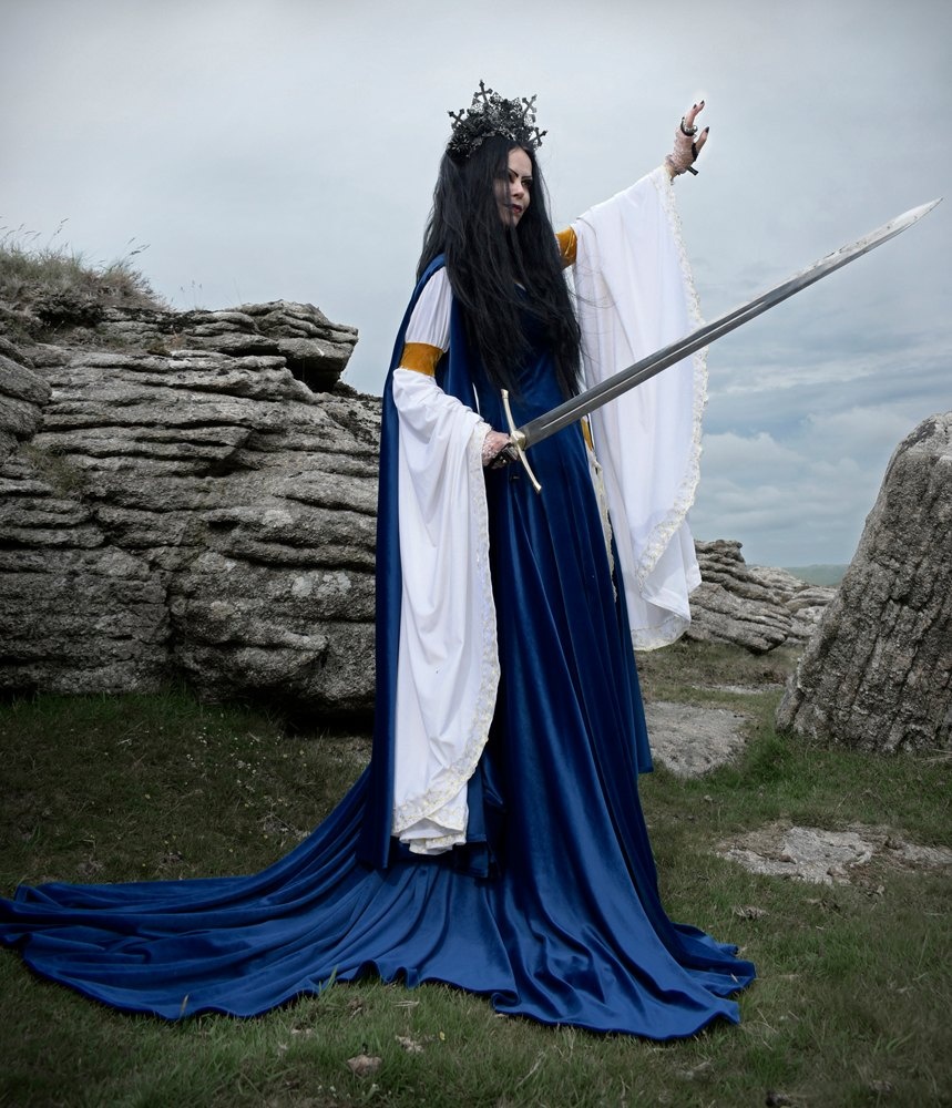 Galadriel Cloak - Steamed Velvet medieval cosplay cloak by Moonmaiden Gothic Clothing