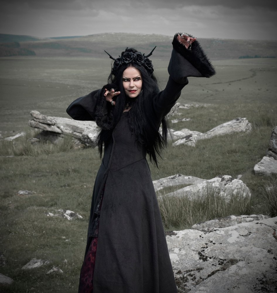 Wolfpergis Coat - Fleece and Faux Fur Steampunk witch goth long coat by Moonmaiden Gothic Clothing