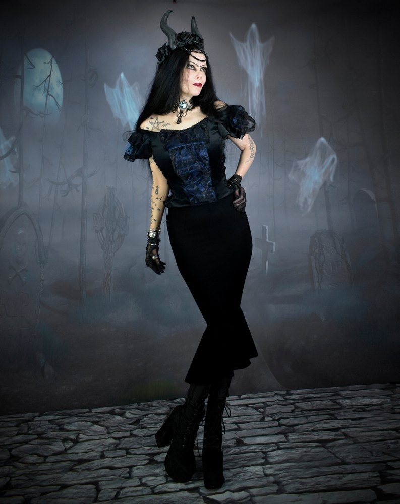 Eviscella Hobble Skirt by Moonmaiden Gothic Clothing