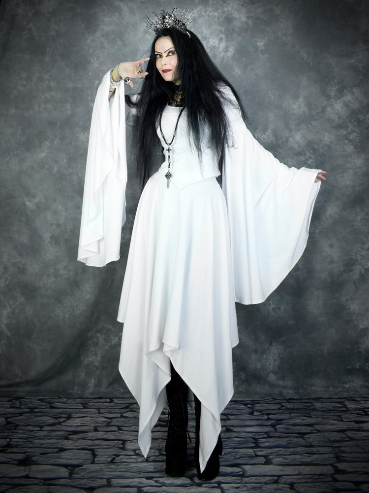 Cotton Elvenwitch Skirt - Cotton Lycra elven witchy skirt by Moonmaiden Gothic Clothing