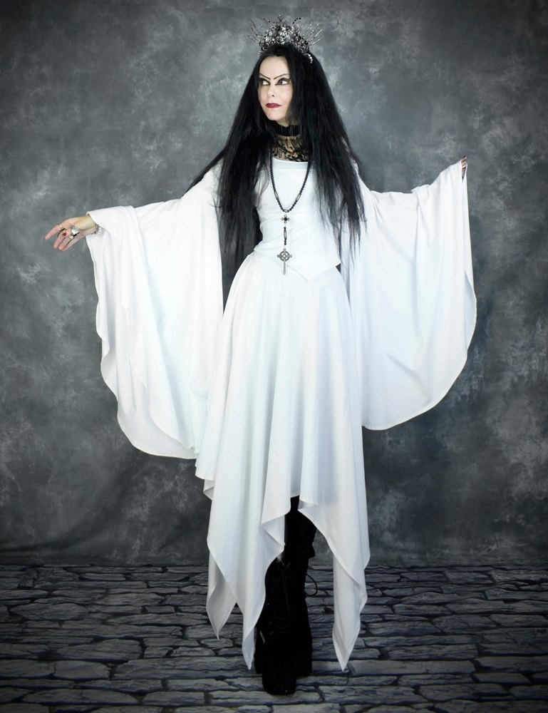 Cotton Elvenwitch Skirt - Cotton Lycra elven witchy skirt by Moonmaiden Gothic Clothing