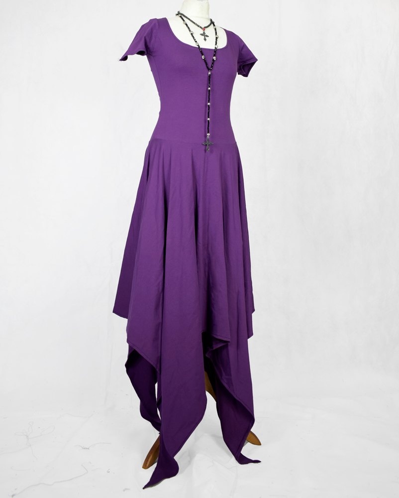 The Cotton Elvenwitch Dress - cotton lycra elven witchy dress by Moonmaiden Gothic Clothing
