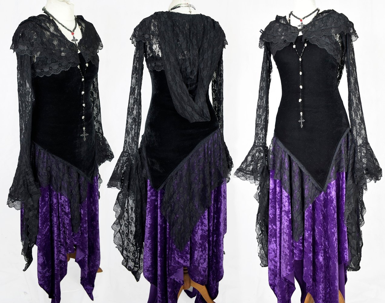 The Elbereth Bolero - lace witchy goth shrug by Moonmaiden Gothic Cloothing