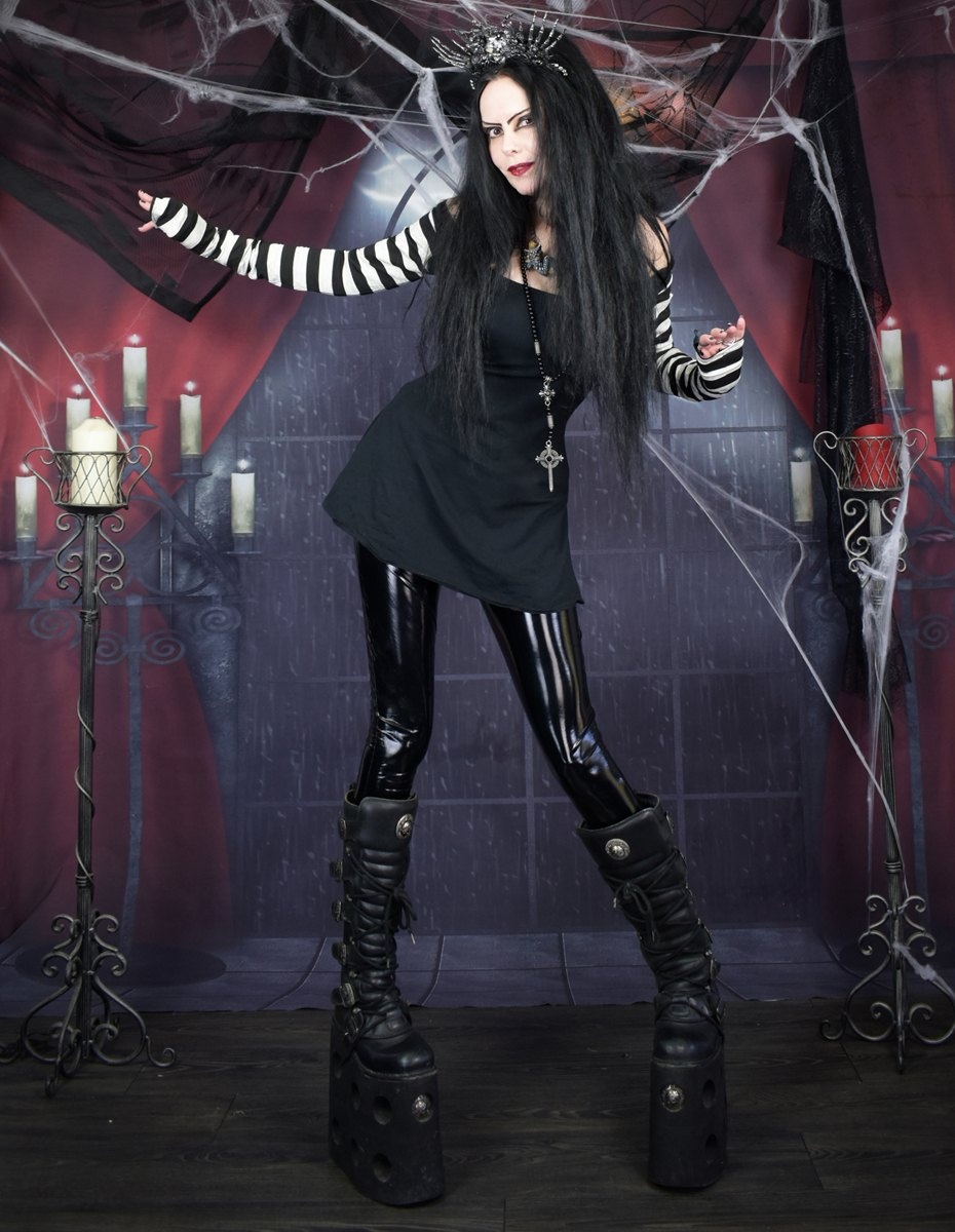 Minerva Madness Minidress - Alice in Wonderland goth witch dress by Moonmaiden Gothic Clothing