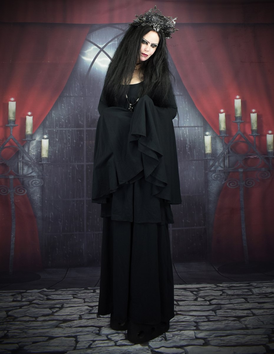 Robe de Meurte Craft Dress - Nancy Downs inspired witchy cotton dress by Moonmaiden Gothic Clothing