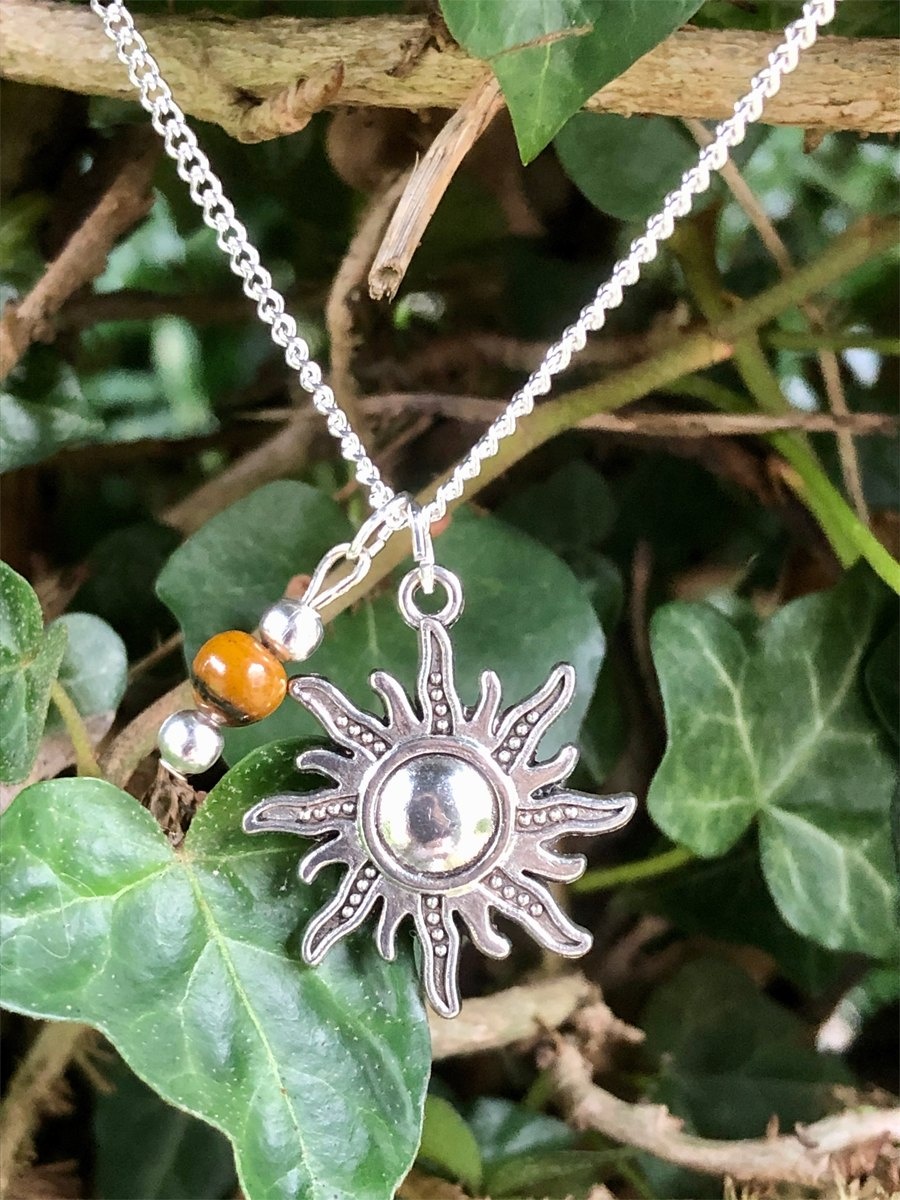 My Beautiful Gothic Sun and Tigers Eye Necklace