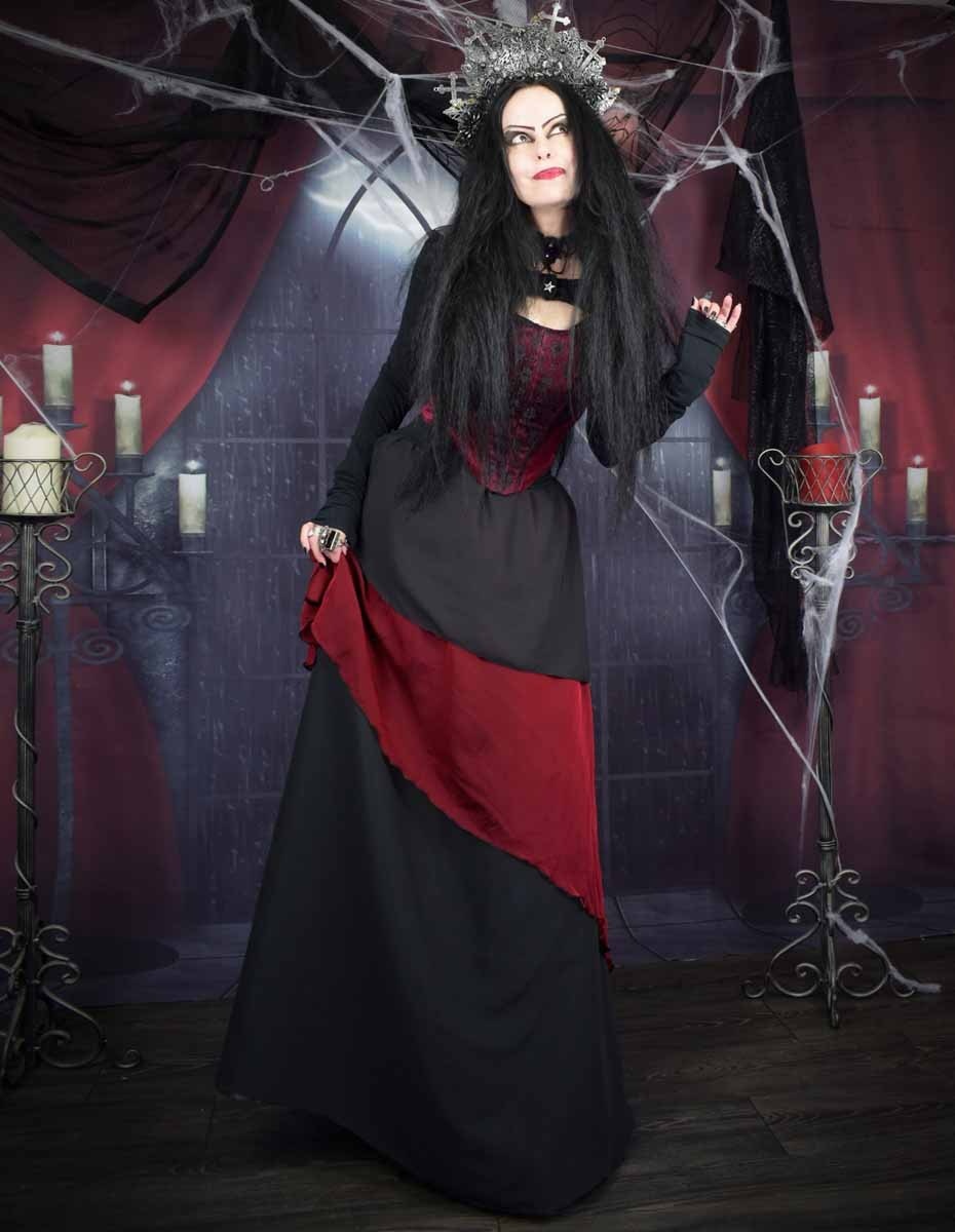 Minerva Bolero- Cotton Lycra Witchy shrug with overlong sleeves by Moonmaiden Gothic Clothing