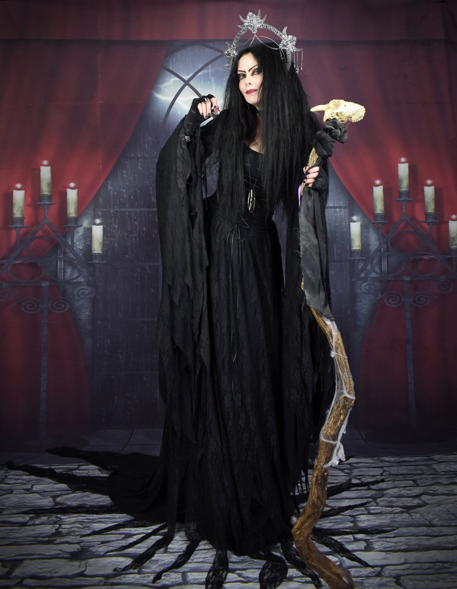 The Nirnaeth Lamentation Gown - cotton and raggedy lace witchy elven dress by Moonmaiden Gothic Clothing