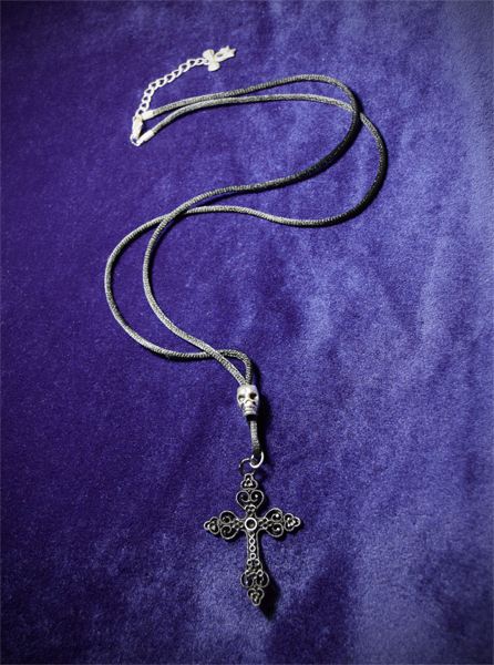 My Beautiful Gothic Cross and Skull Adjustable Necklace