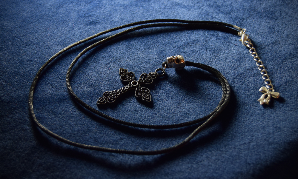 My Beautiful Gothic Cross and Skull Adjustable Necklace