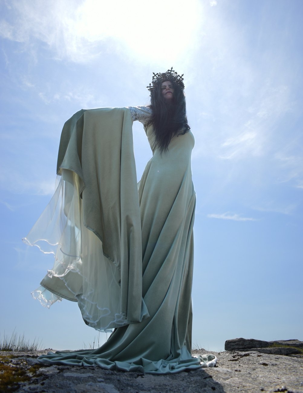 Arwen Undomiel Coronation Gown - Lord of the RIngs cosplay elven costume by Moonmaiden Gothic Clothing