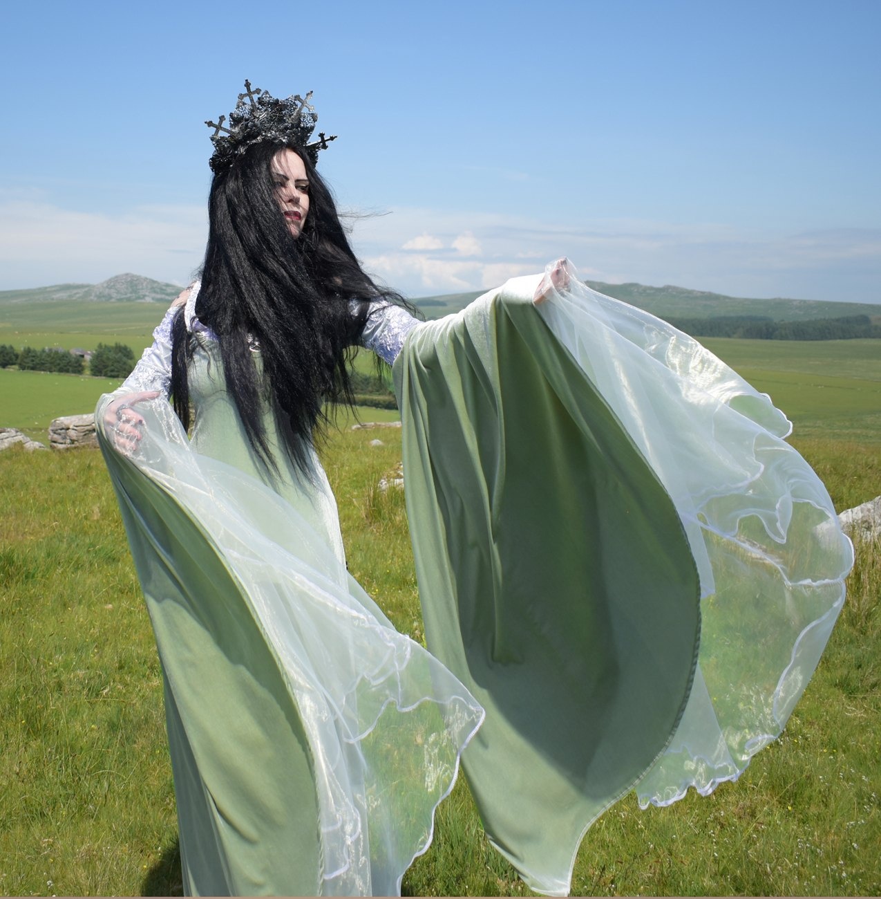 Arwen Undomiel Coronation Gown - Lord of the RIngs cosplay elven costume by Moonmaiden Gothic Clothing