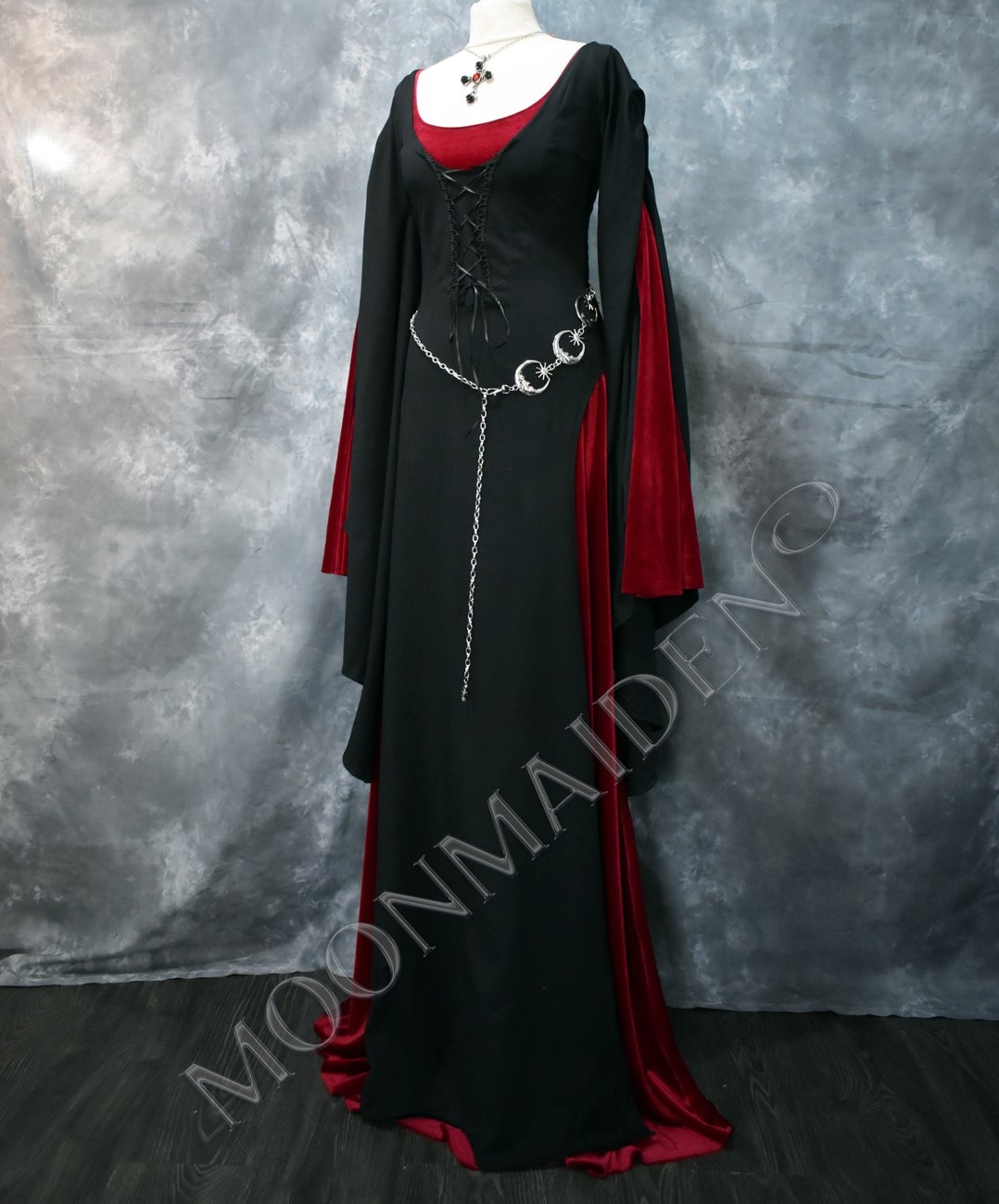 Shieldmaiden Overdress - cotton lycra witchy overdress by Moonmaiden Gothic Clothing