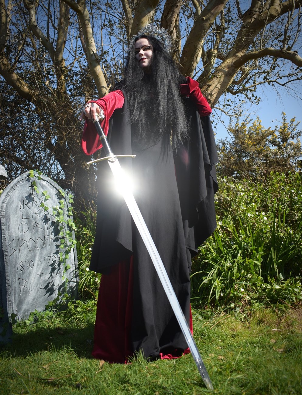 Shieldmaiden Overdress - cotton lycra witchy overdress by Moonmaiden Gothic Clothing