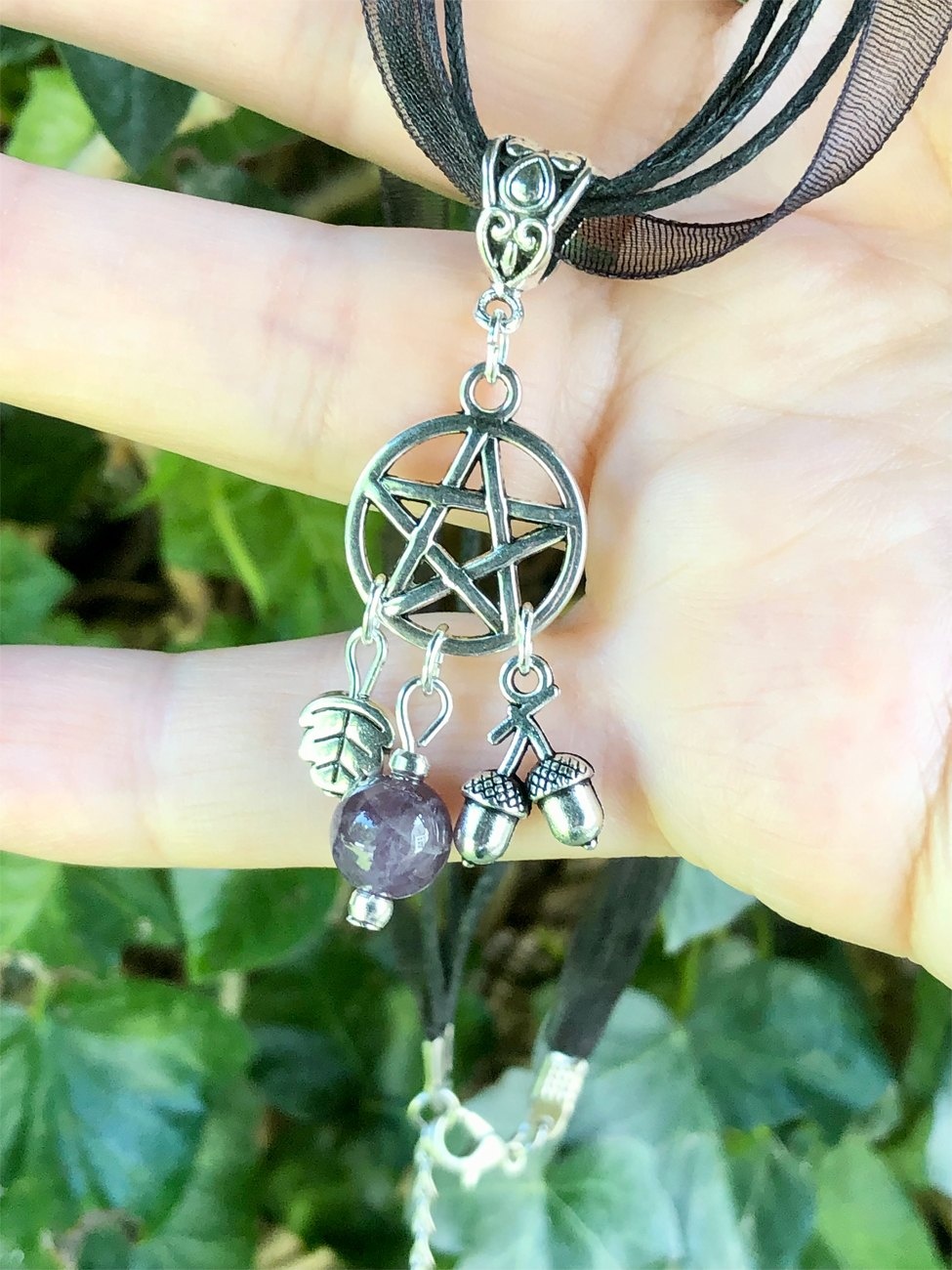 My Beautiful Gothic Nature Wytch Necklace with Amethyst