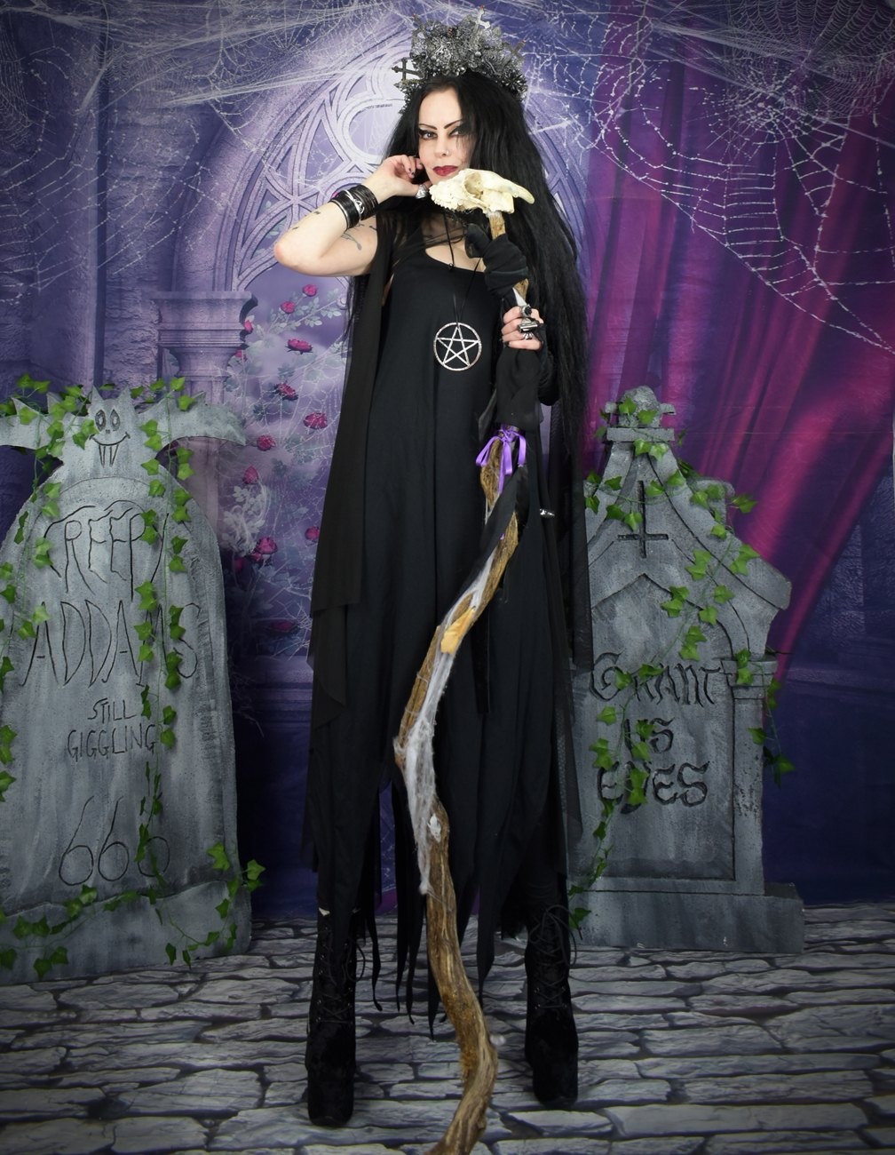 Starwitch Mesh Bolero Duster - floaty witchy shrug by Moonmaiden Gothic Clothing