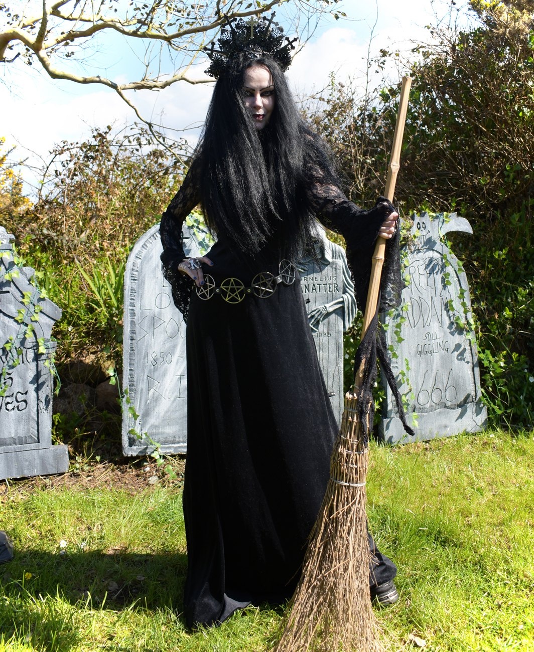 Witching Hour Dress - velvet and lace goth witch dress by Moonmaiden