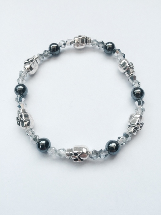 My Beautiful Gothic Hematite & Skull bracelet