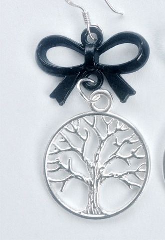 My Beautiful Gothic Tree of Life & Bow earrings