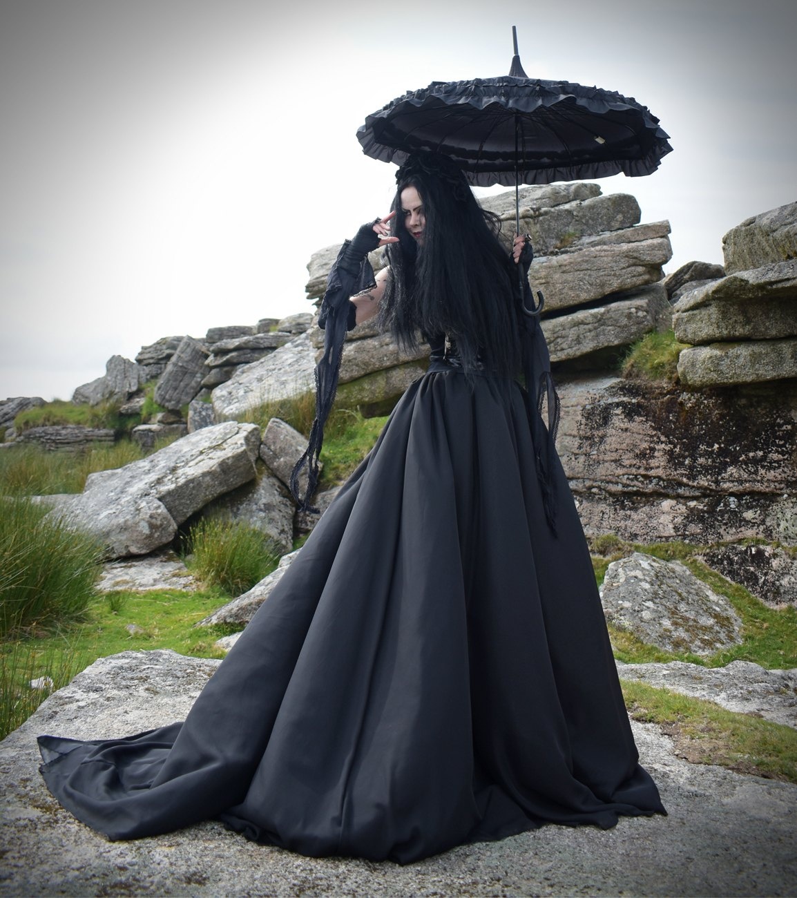 Forsaken Enchantress Skirt - epic mesh, net and taffeta skirt by Moonmaiden Gothic Clothing