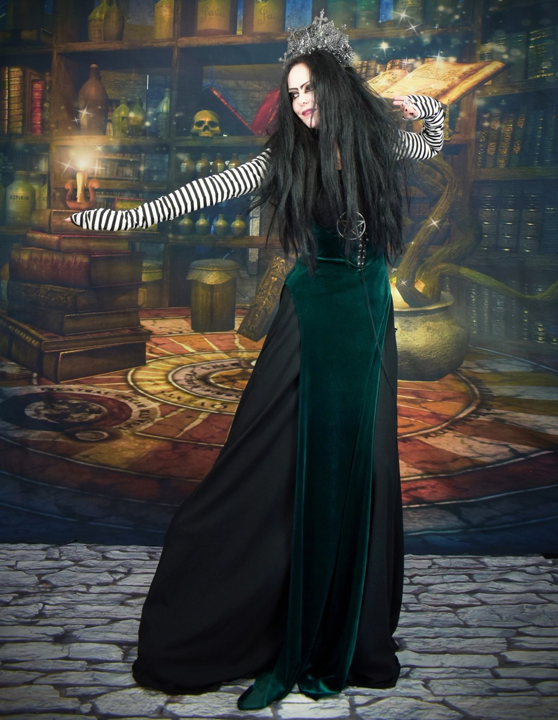 Diamanda Overdress - steamed velvet hooded witchy overdress by Moonmaiden Gothic Clothing