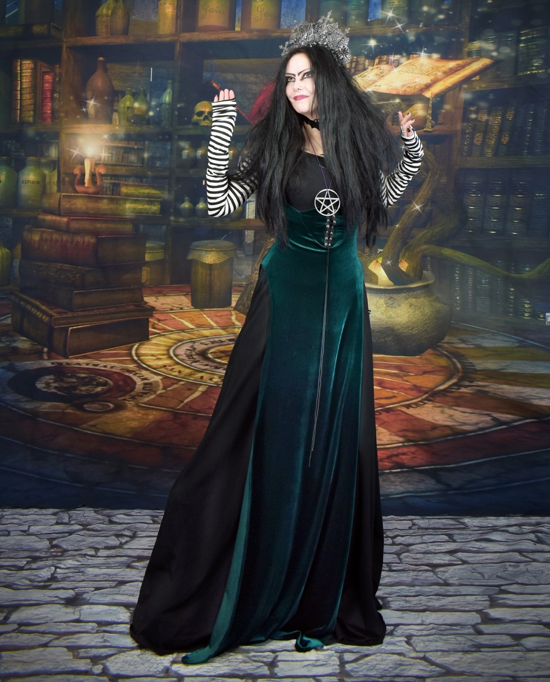 Diamanda Overdress - steamed velvet hooded witchy overdress by Moonmaiden Gothic Clothing