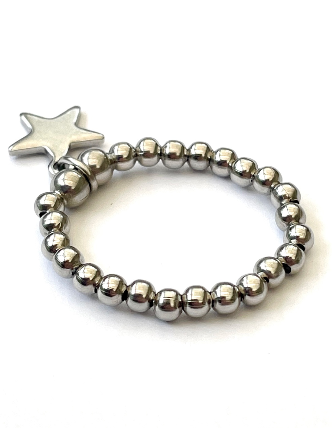 Stainless Steel Star Charm Ring My Beautiful Gothic