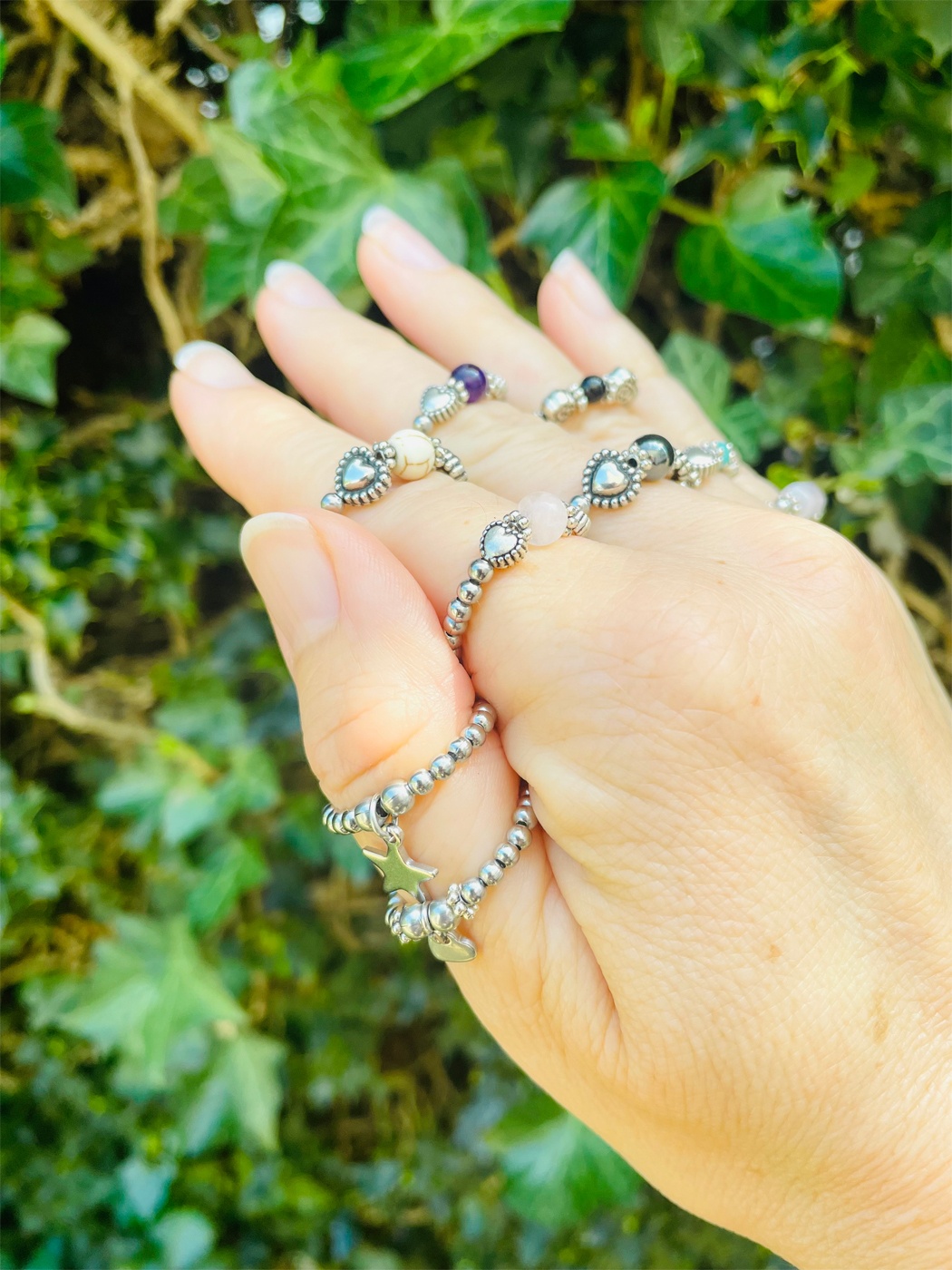 Stainless Steel Star Charm Ring My Beautiful Gothic