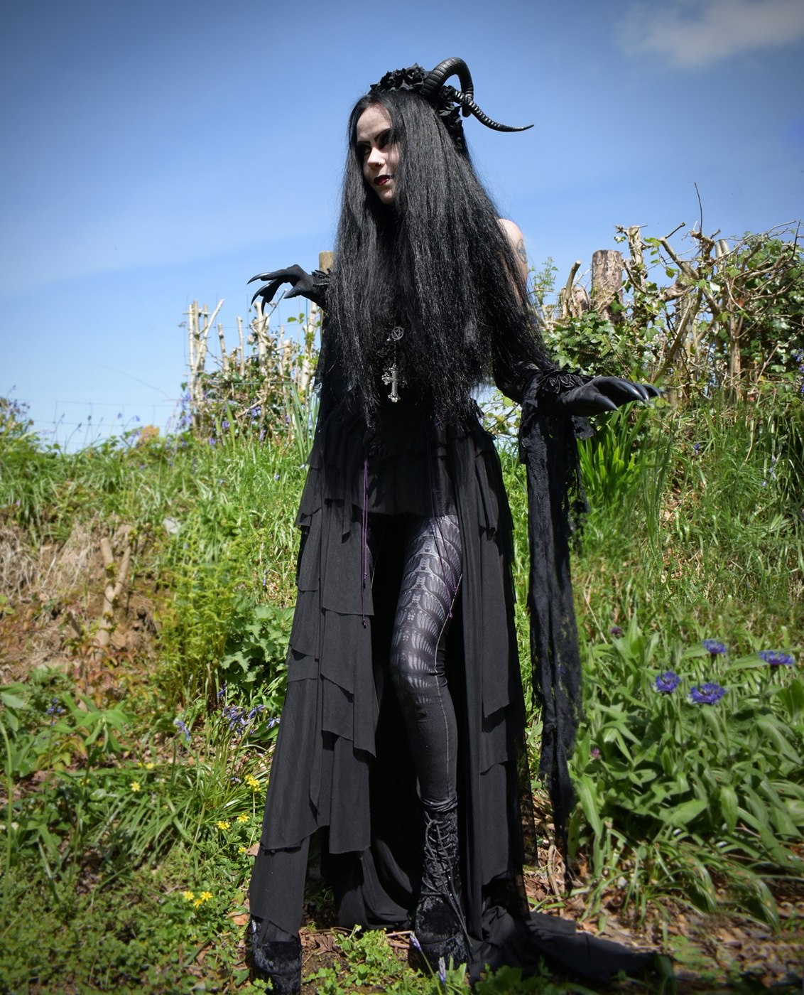 Screamaballerina Ensemble - witchy spooky ballerina goth dress by Moonmaiden Gothic Clothing