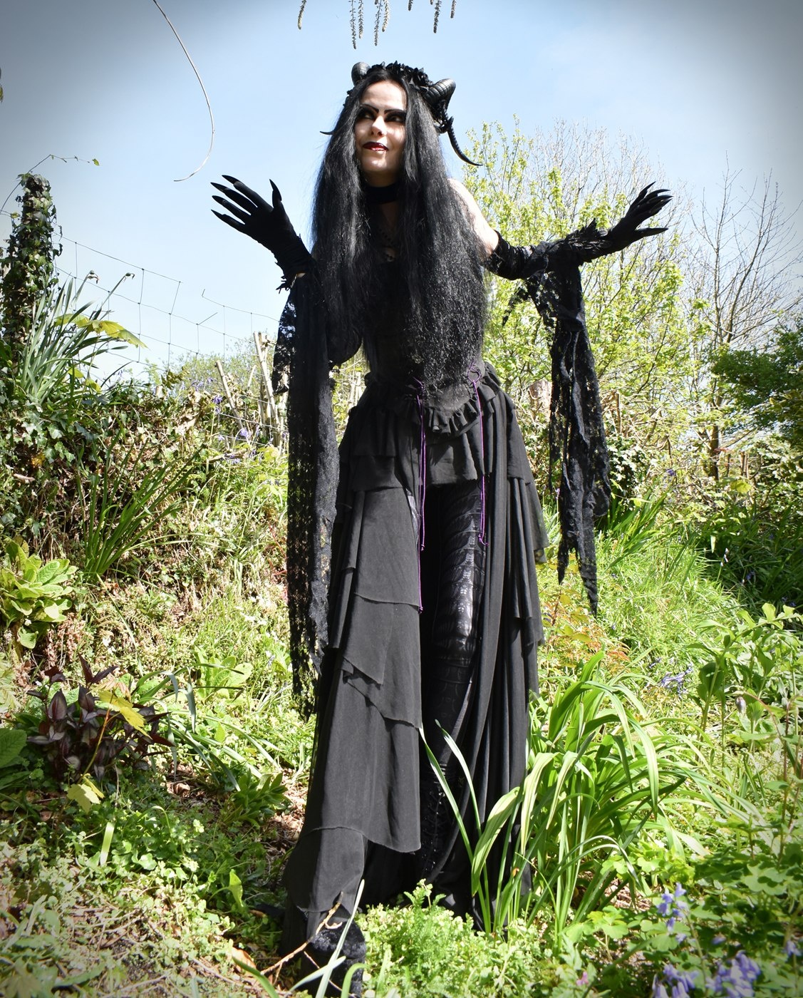 Screamaballerina Ensemble - witchy spooky ballerina goth dress by Moonmaiden Gothic Clothing