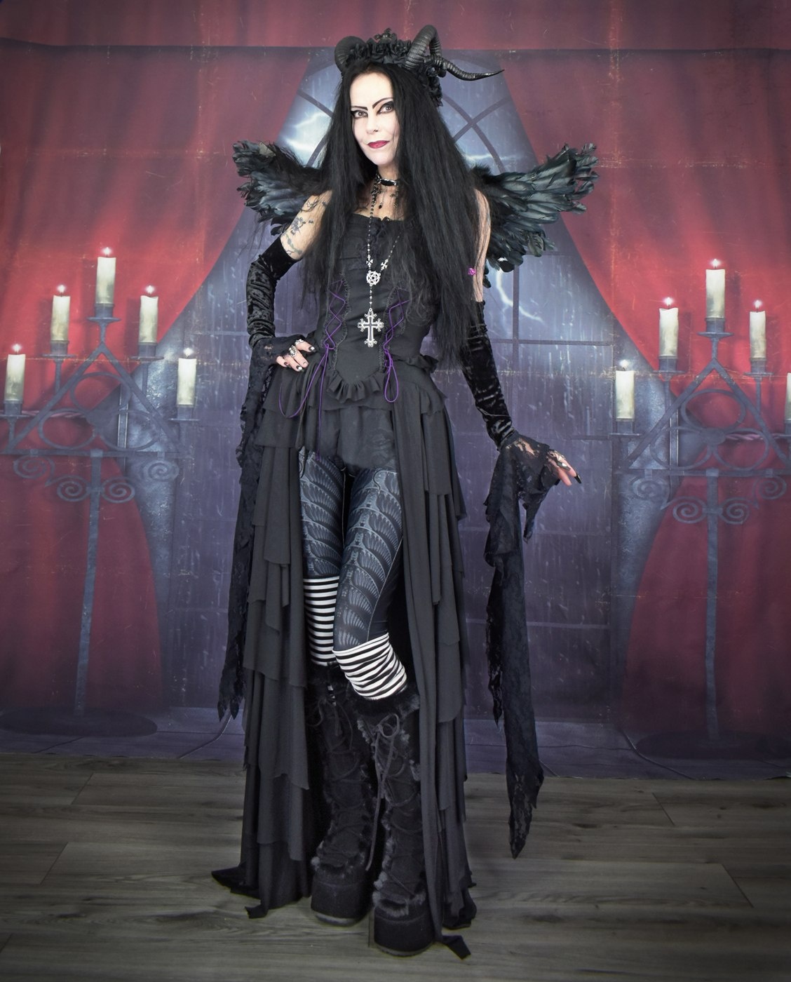 Screamaballerina Ensemble - witchy spooky ballerina goth dress by Moonmaiden Gothic Clothing