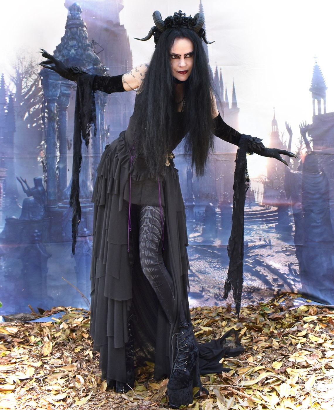 Screamaballerina Ensemble - witchy spooky ballerina goth dress by Moonmaiden Gothic Clothing