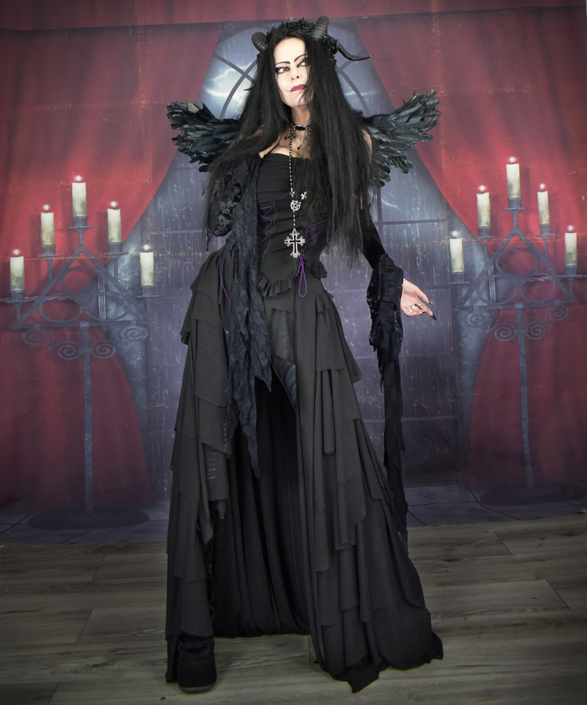 Screamaballerina Ensemble - witchy spooky ballerina goth dress by Moonmaiden Gothic Clothing