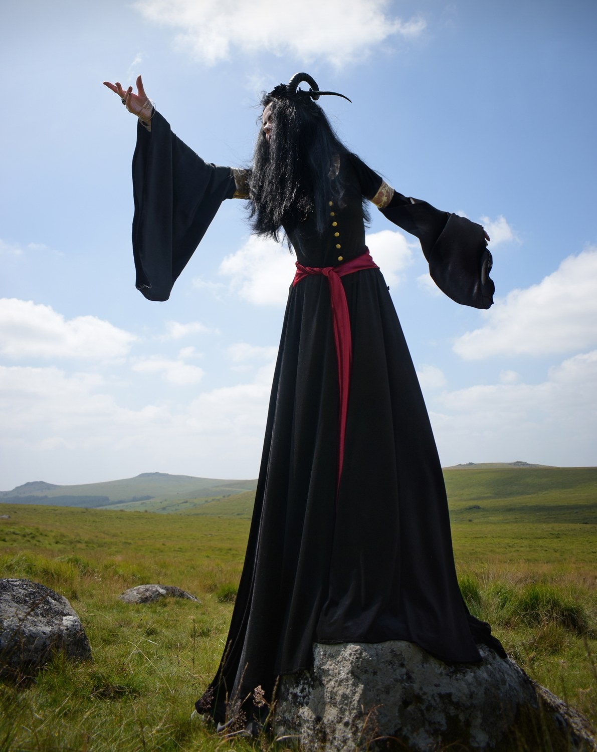 Arwen Mourning Gown - spandex velvet elven Lord of the Rings cosplay dress by Moonmaiden Gothic Clothing