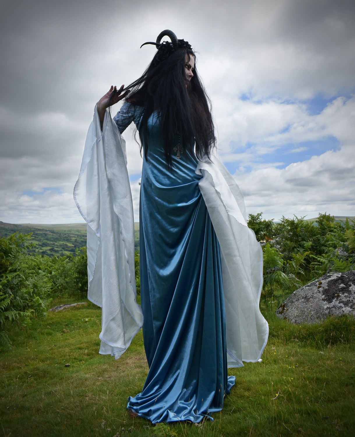 Arwen Requiem Deluxe Gown - Remaster - Elven Lord of the Rings Cosplay Costume by Moonmaiden Gothic Clothing
