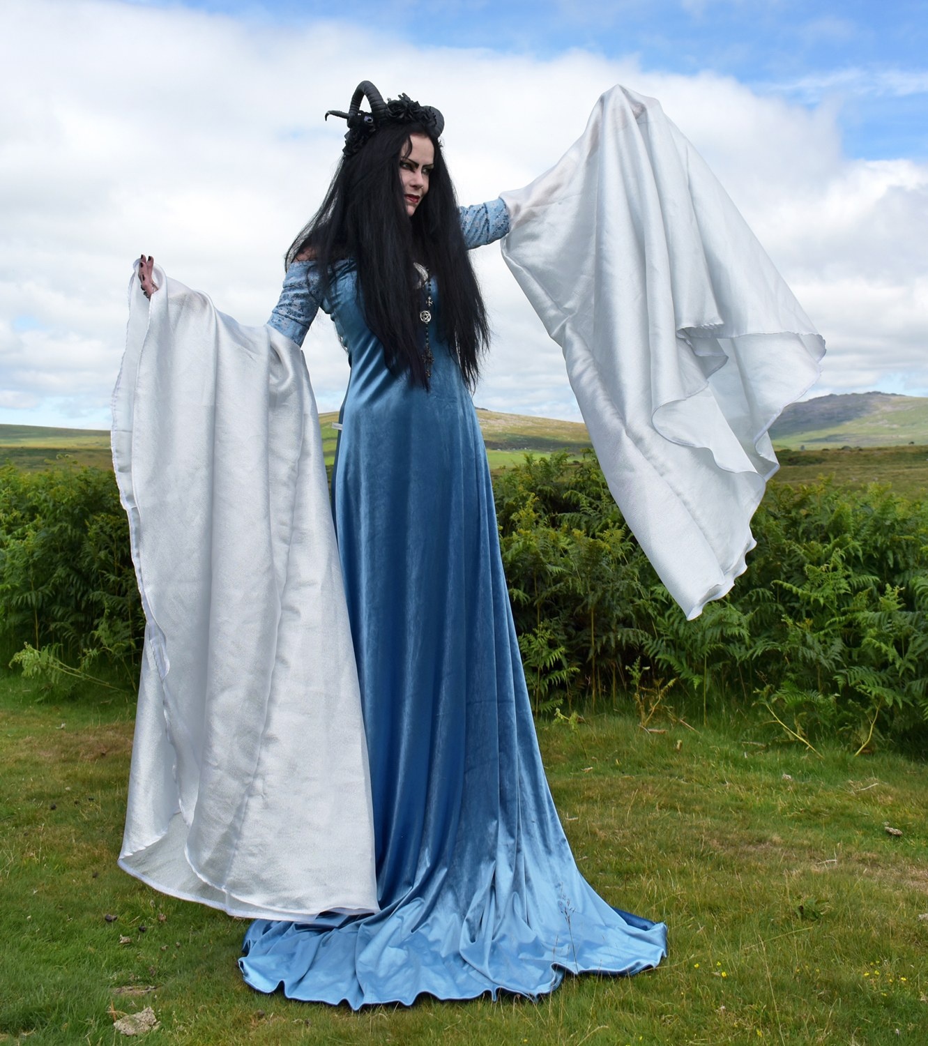 Arwen Requiem Deluxe Gown - Remaster - Elven Lord of the Rings Cosplay Costume by Moonmaiden Gothic Clothing