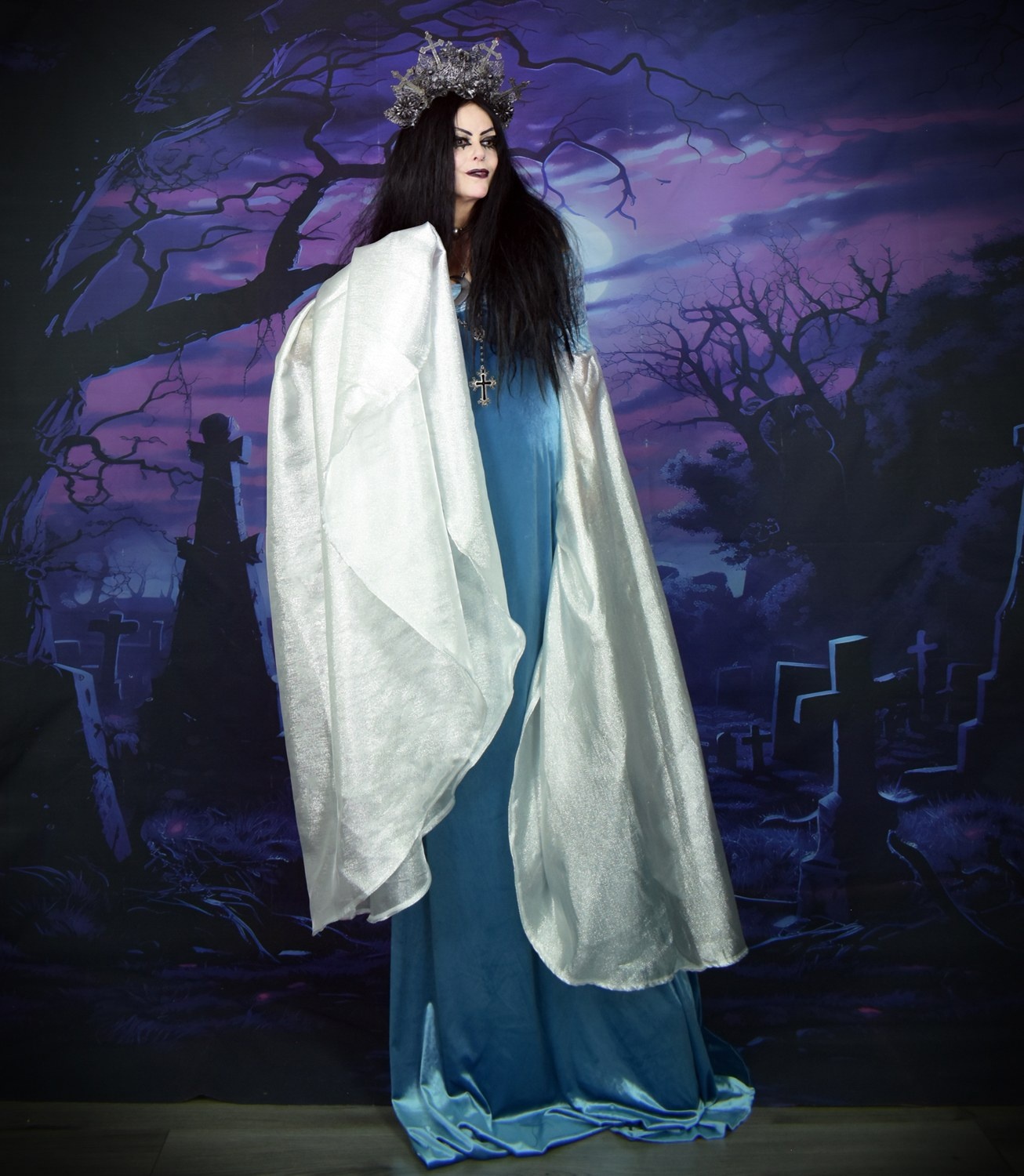 Arwen Requiem Deluxe Gown - Remaster - Elven Lord of the Rings Cosplay Costume by Moonmaiden Gothic Clothing