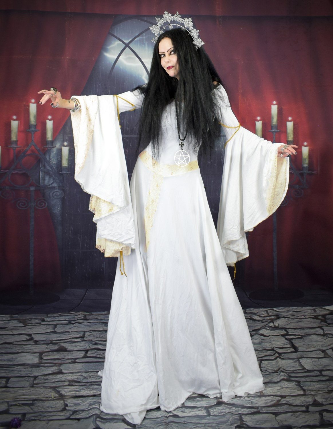 Eowyn - White Lady of Rohan Gown - Lord of the Rings Cosplay Dress by Moonmaiden Gothic Clothing