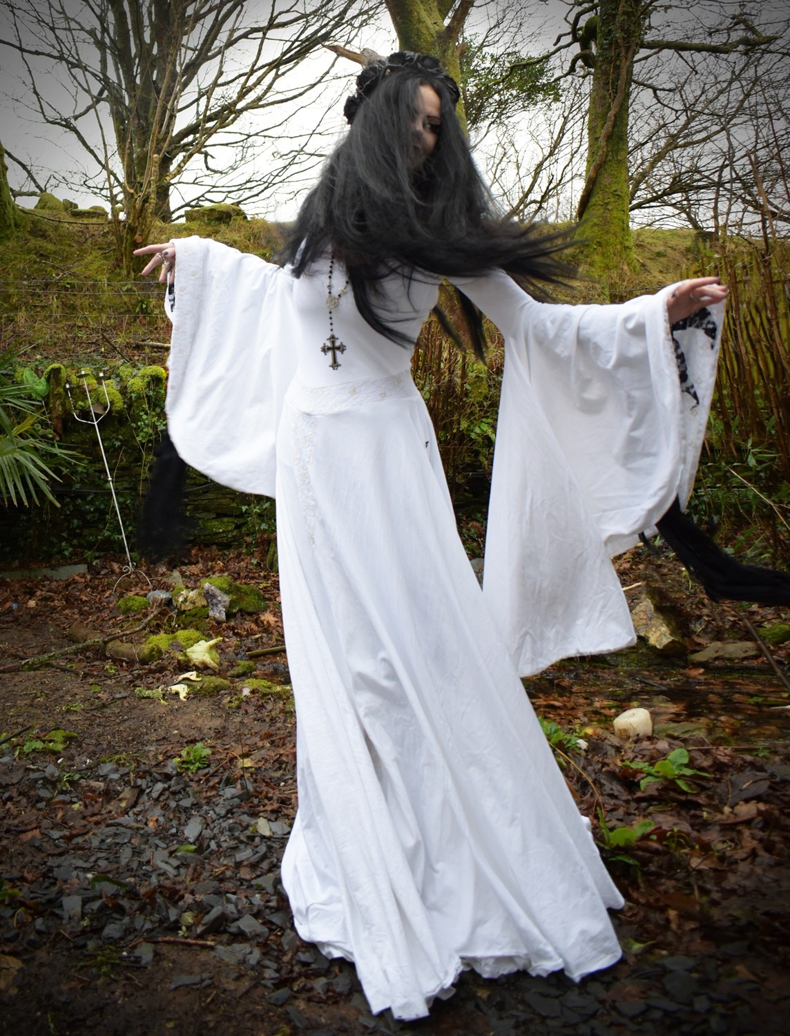 Eowyn - White Lady of Rohan Gown - Lord of the Rings Cosplay Dress by Moonmaiden Gothic Clothing