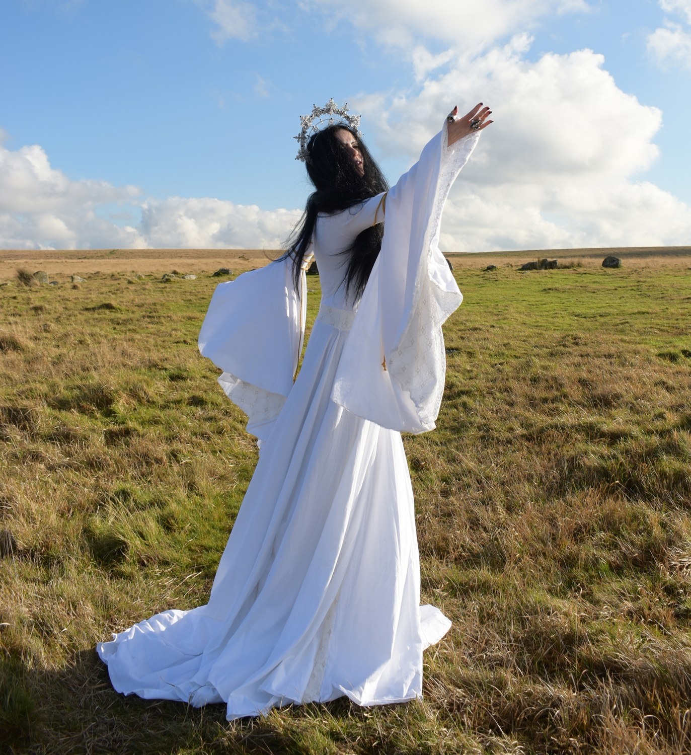 Eowyn - White Lady of Rohan Gown - Lord of the Rings Cosplay Dress by Moonmaiden Gothic Clothing