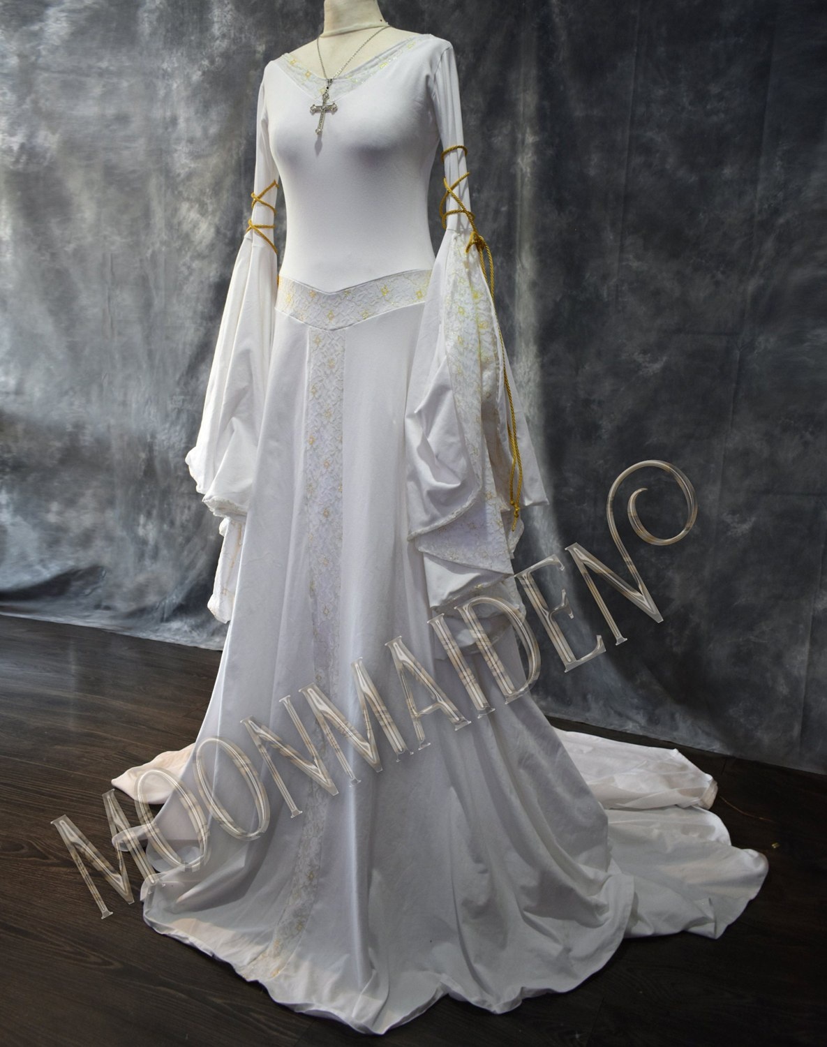 Eowyn - White Lady of Rohan Gown - Lord of the Rings Cosplay Dress by Moonmaiden Gothic Clothing