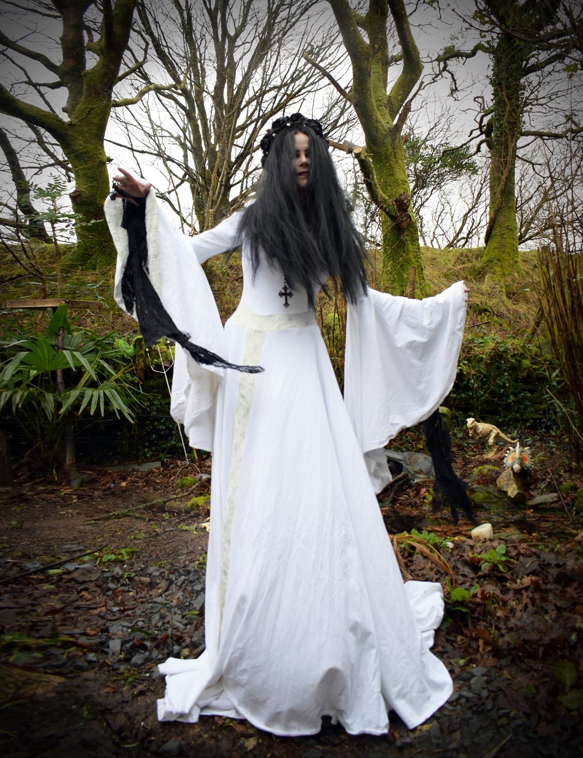 Eowyn - White Lady of Rohan Gown - Lord of the Rings Cosplay Dress by Moonmaiden Gothic Clothing